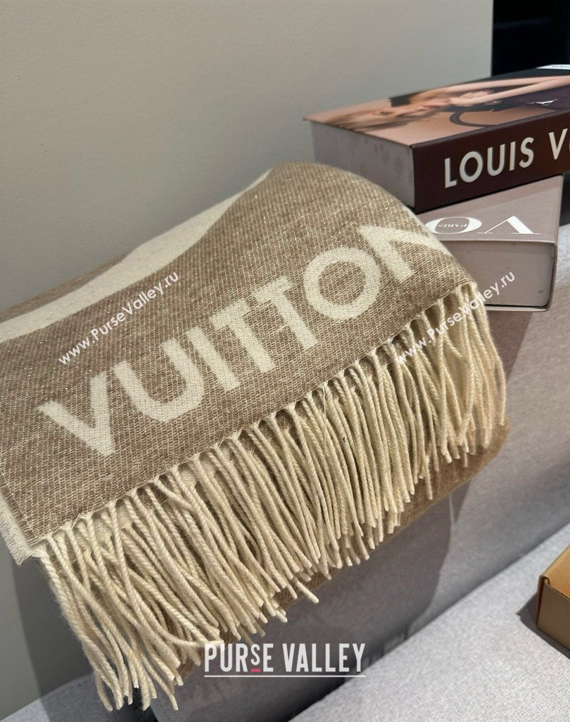 Louis Vuitton The Ultimate Cashmere Long Scarf 70x185cm Beige 2024 LV102102 (A-241021095)