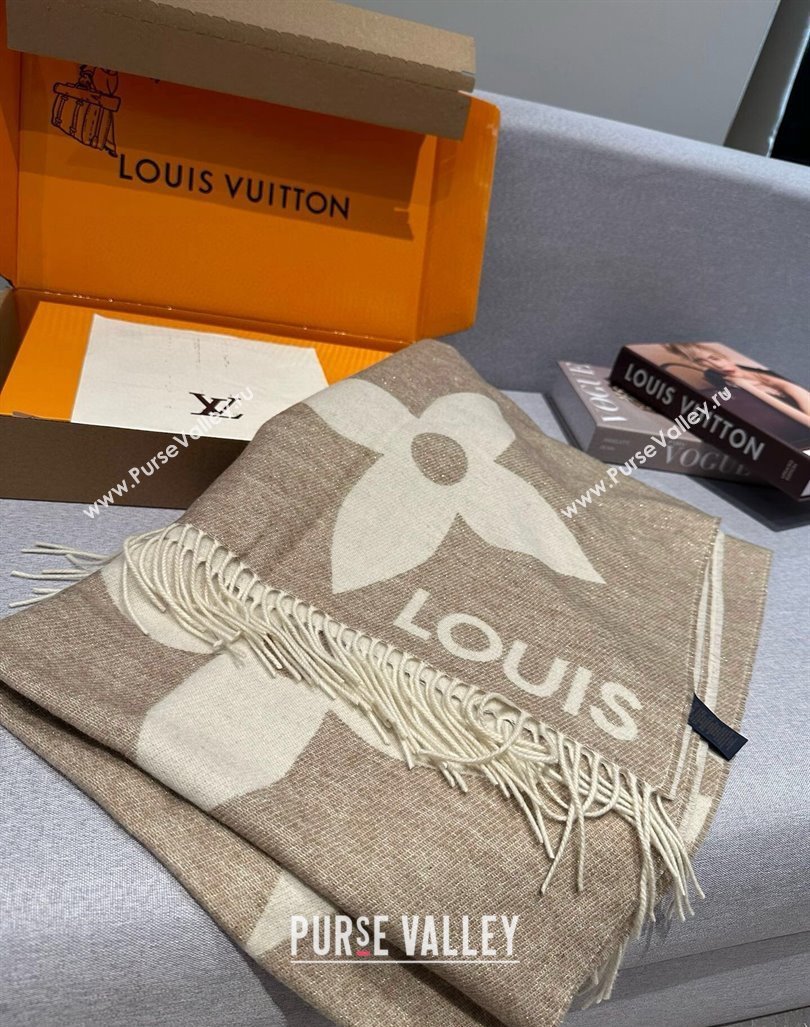 Louis Vuitton The Ultimate Cashmere Long Scarf 70x185cm Beige 2024 LV102102 (A-241021095)