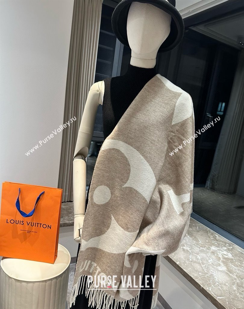 Louis Vuitton The Ultimate Cashmere Long Scarf 70x185cm Beige 2024 LV102102 (A-241021095)