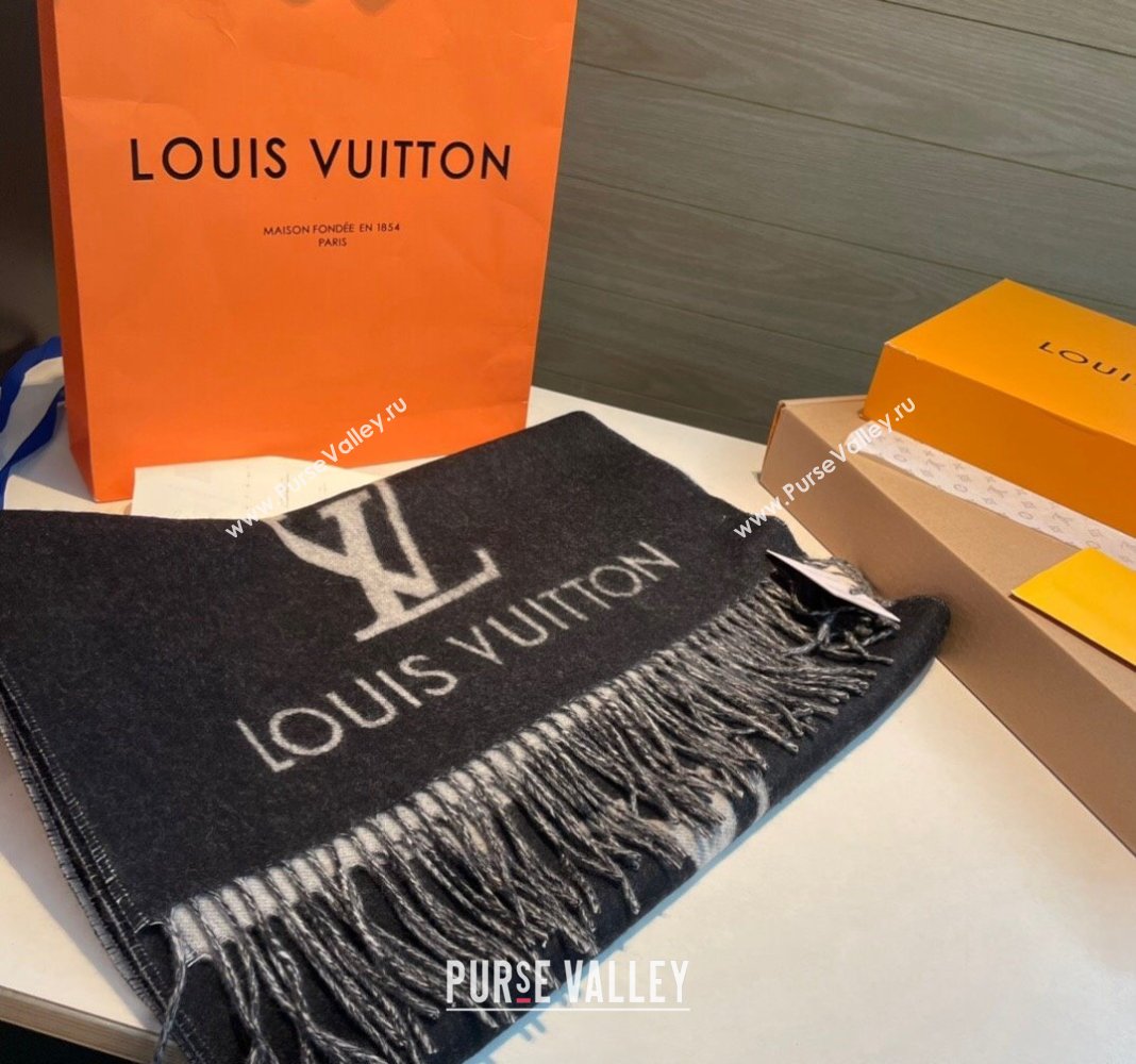 Louis Vuitton Reykjavik Long Scarf 45x170cm Black 2024 LV102103 (XMN-241021096)