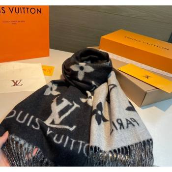 Louis Vuitton Reykjavik Long Scarf 45x170cm Black 2024 LV102103 (XMN-241021096)