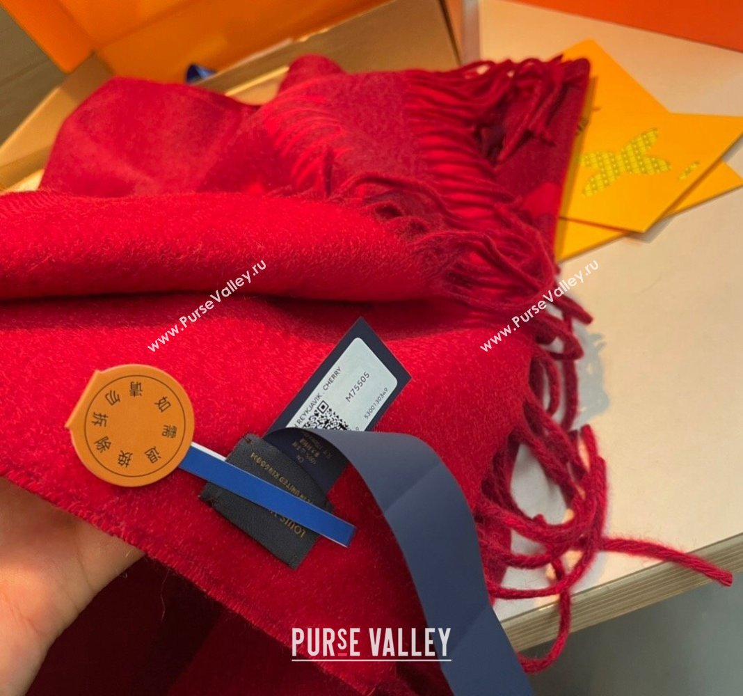 Louis Vuitton Reykjavik Long Scarf 45x170cm Red 2024 LV102103 (XMN-241021097)