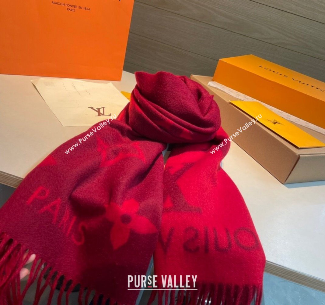 Louis Vuitton Reykjavik Long Scarf 45x170cm Red 2024 LV102103 (XMN-241021097)