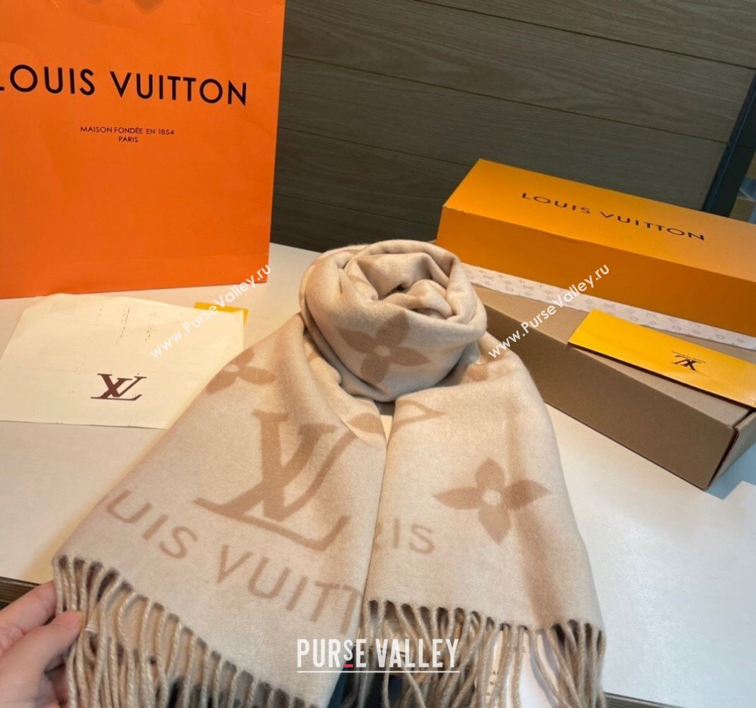 Louis Vuitton Reykjavik Long Scarf 45x170cm Beige 2024 LV102103 (XMN-241021098)