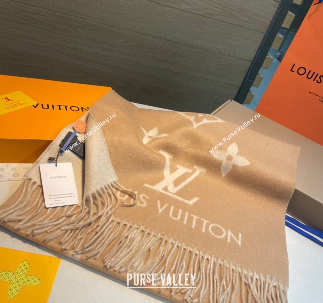 Louis Vuitton Reykjavik Long Scarf 45x170cm Light Brown 2024 LV102103 (XMN-241021100)