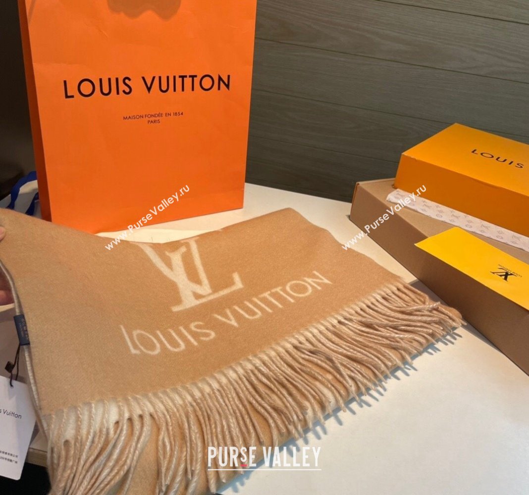 Louis Vuitton Reykjavik Long Scarf 45x170cm Light Brown 2024 LV102103 (XMN-241021100)