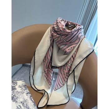 Dior Miss Dior Cashmere Silk Shawl Scarf 140cm Pink 2024 (XMN-241021110)