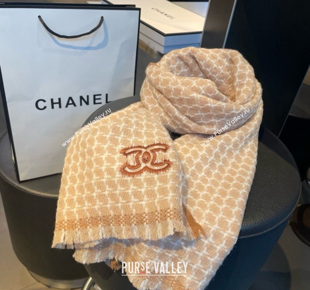 Chanel Cashmere Long Scarf 30x190cm Beige 2024 CH102110 (XMN-241021031)