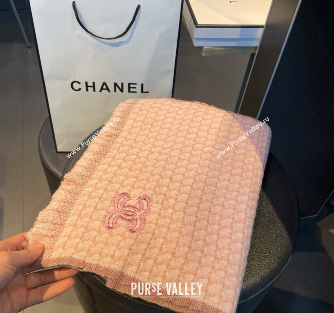 Chanel Cashmere Long Scarf 30x190cm Pink 2024 CH102110 (XMN-241021032)