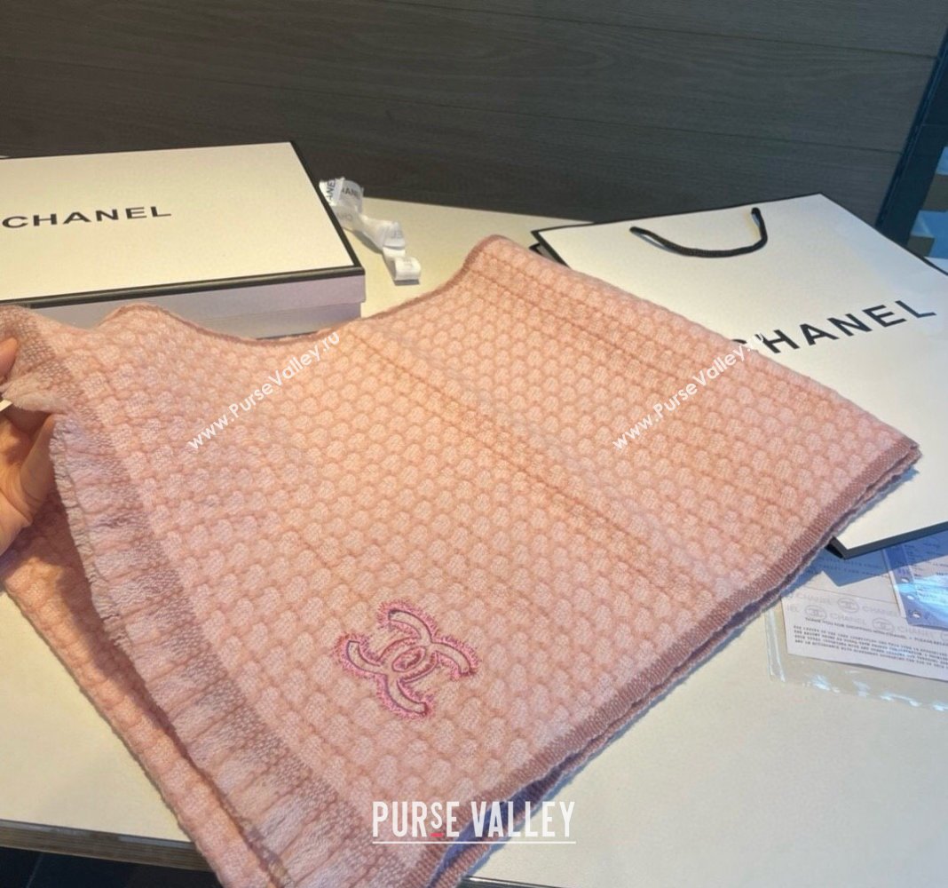 Chanel Cashmere Long Scarf 30x190cm Pink 2024 CH102110 (XMN-241021032)