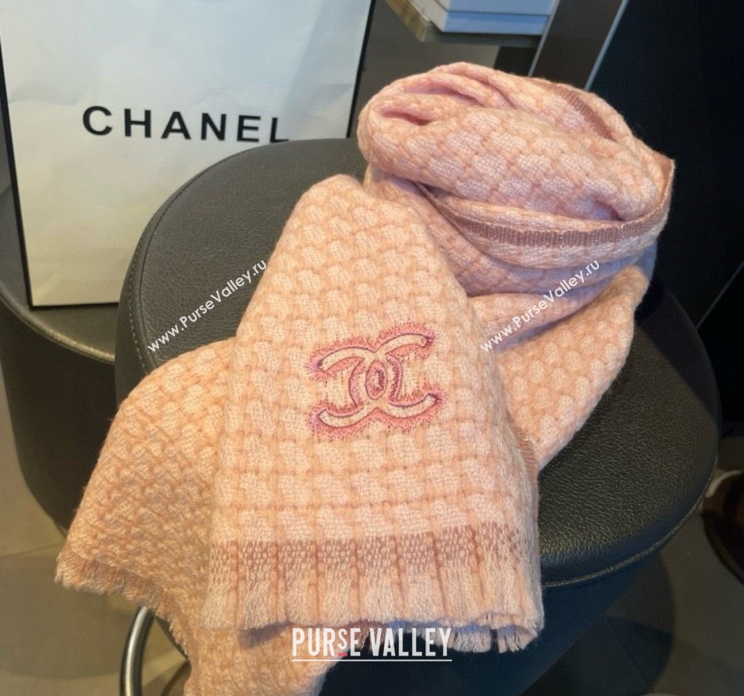 Chanel Cashmere Long Scarf 30x190cm Pink 2024 CH102110 (XMN-241021032)