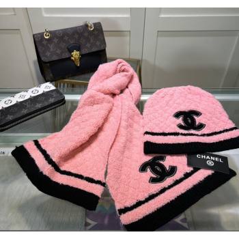 Chanel Long Scarf and Hat Set Pink 2024 CH102113 (MAO-241021042)