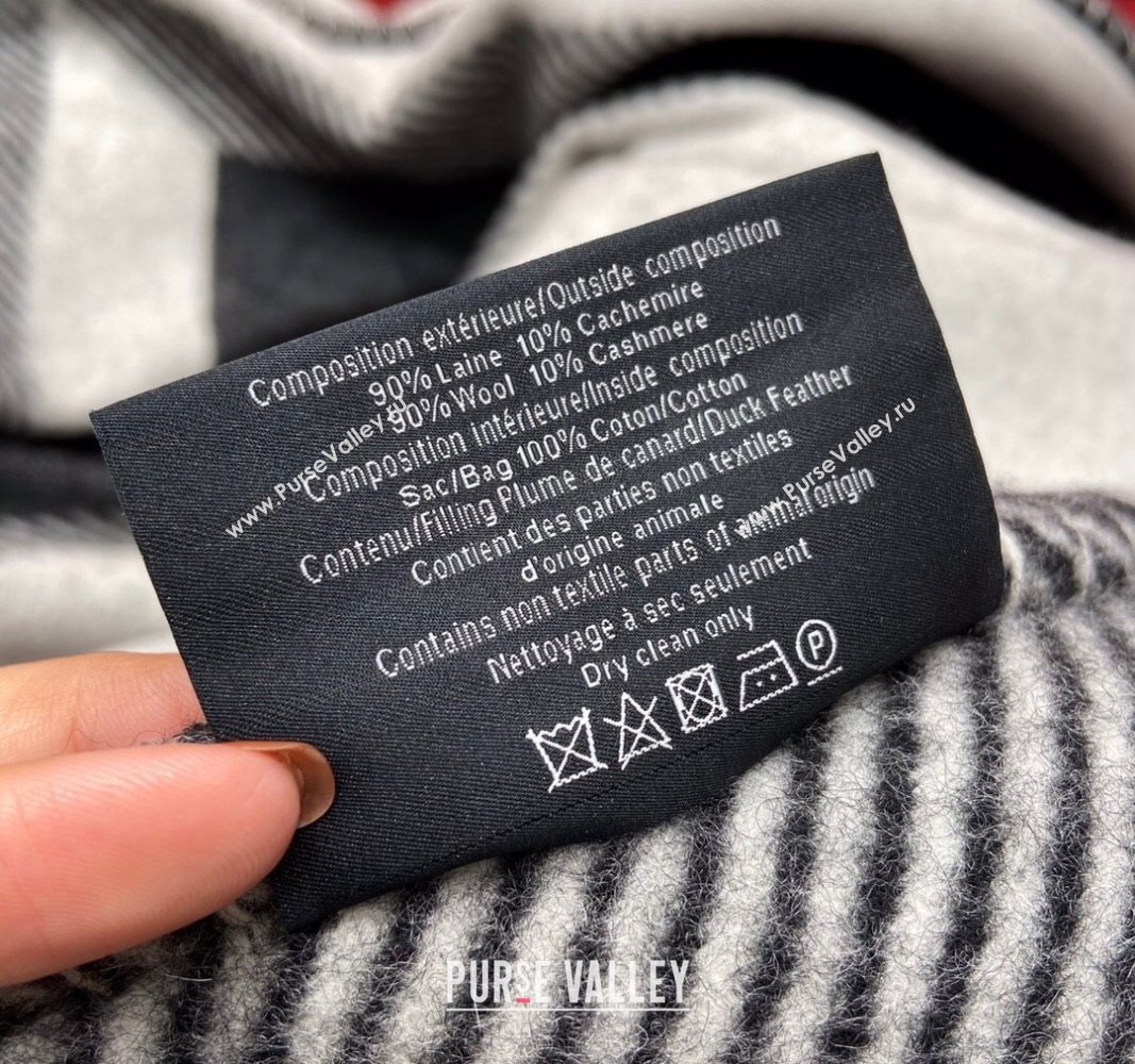 Chanel Wool and Cashmere Blanket 140x190cm Black 2024 (A-241021057)