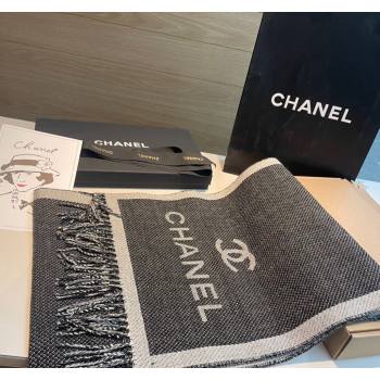 Chanel Wool Long Scarf 34x200cm Grey 2024 CH102107 (XMN-241021020)