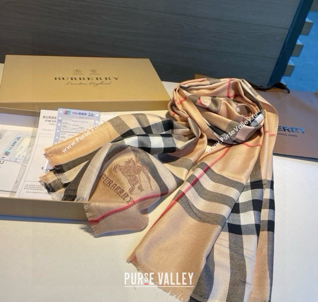 Burberry Check Cashmere Long Scarf 70x200cm 2024 1128 (XMN-241128021)