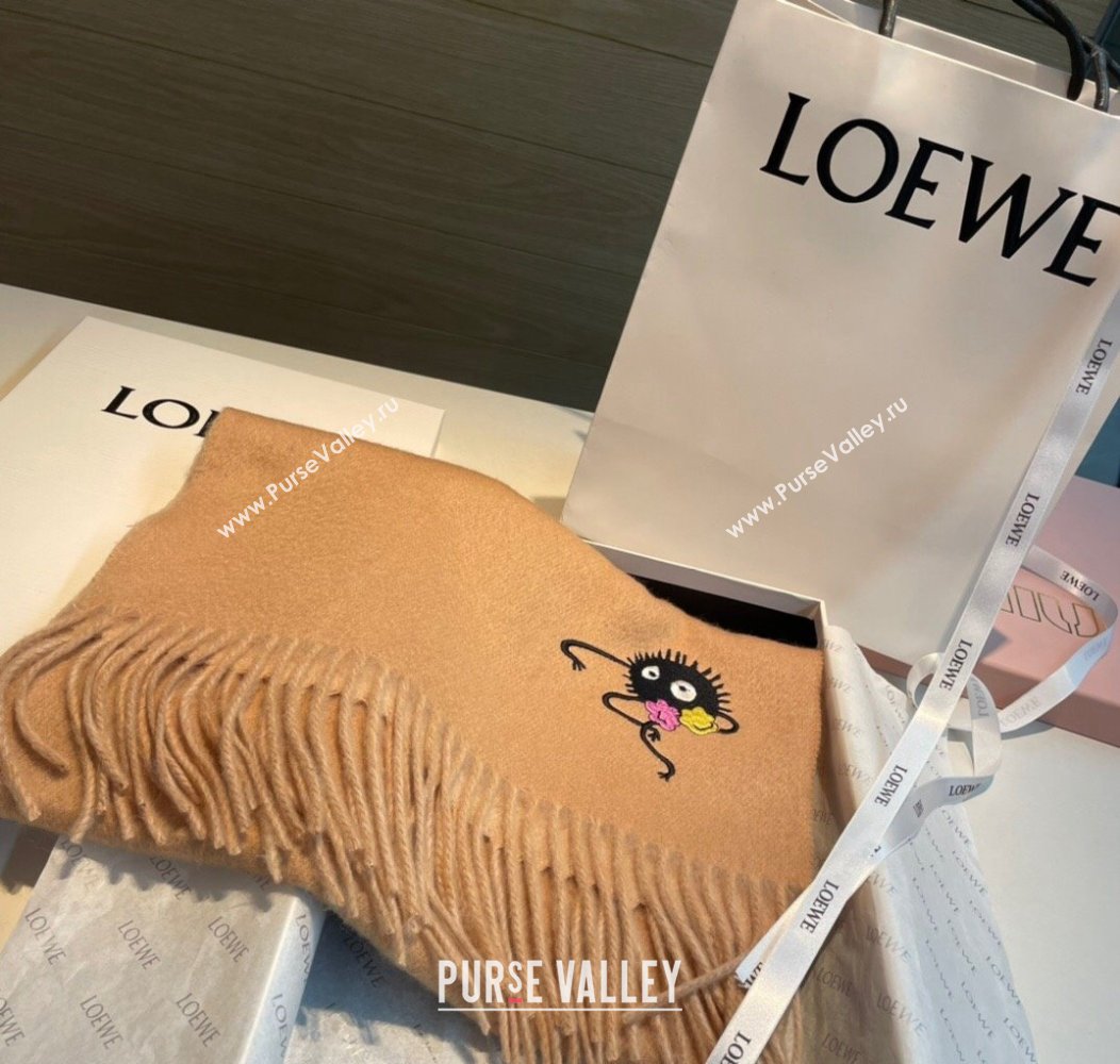 Loewe Double Long Scarf 35x180cm Beige 2024 112802 (XMN-241128008)