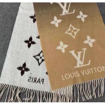 Louis Vuitton Reykjavik Gradient Cashmere Long Scarf 45x190cm Beige 2024 (A-241128045)