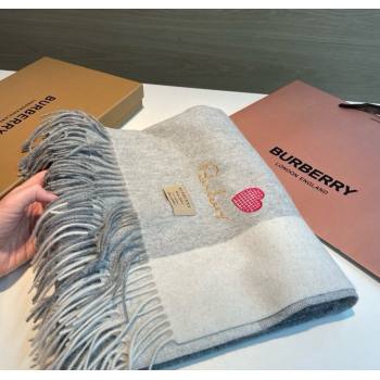 Burberry Heart Cashmere Long Scarf 70x200cm Grey 2024 1128 (XMN-241128002)