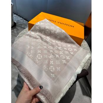 Louis Vuitton Classic Monogram Shawl Scarf 140cm Light Apricot 2024 1128 (A-241128049)