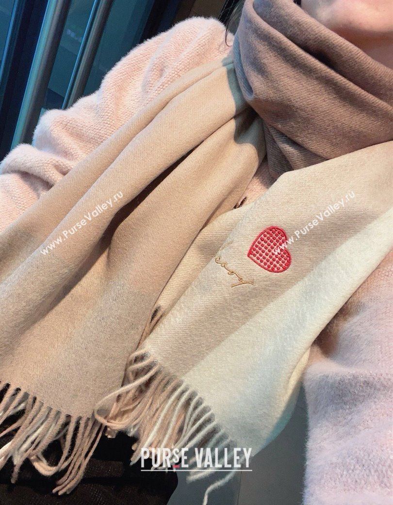 Burberry Heart Cashmere Long Scarf 70x200cm Beige 2024 1128 (XMN-241128003)