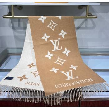 Louis Vuitton Reykjavik Cashmere Long Scarf 45x180cm Camel 2024 1128 (A-241128062)