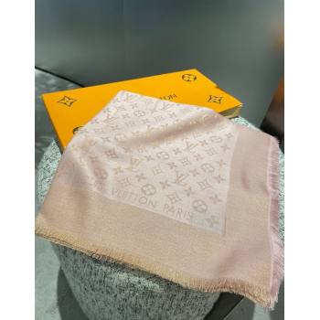 Louis Vuitton Classic Monogram Shawl Scarf 140cm Pink/Gold 2024 1128 (A-241128068)