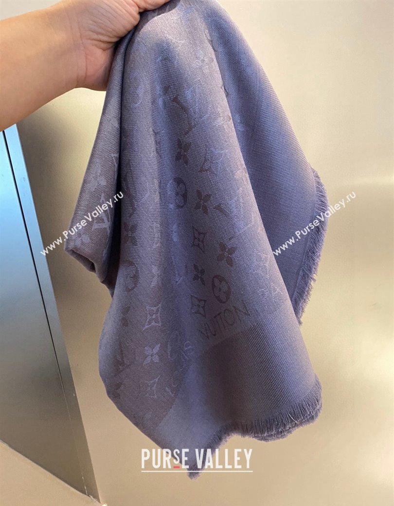 Louis Vuitton Classic Monogram Shawl Scarf 140cm Grey2 2024 1128 (A-241128072)