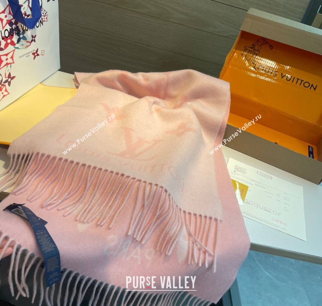 Louis Vuitton Long Scarf 45x170cm Light Pink 2025 0115 (XMN-250115030)