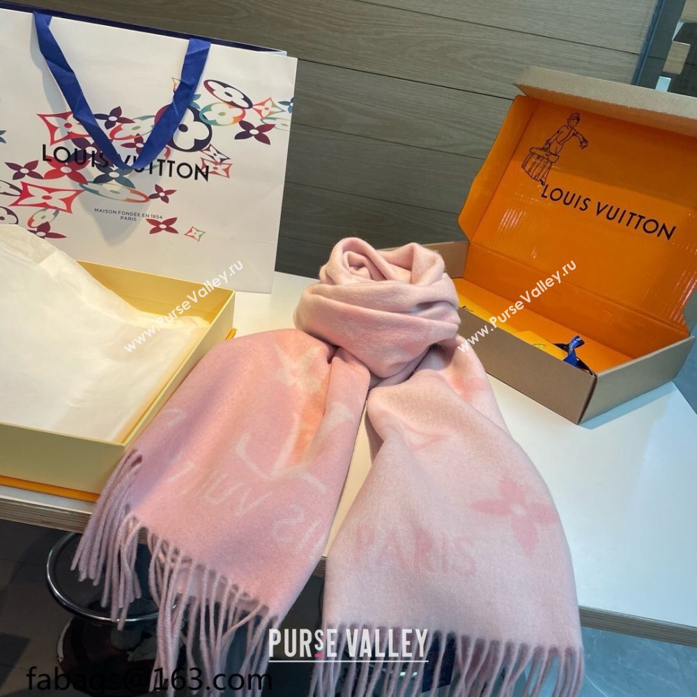 Louis Vuitton Long Scarf 45x170cm Light Pink 2025 0115 (XMN-250115030)