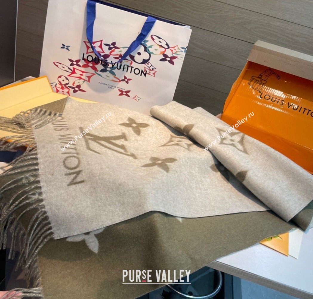 Louis Vuitton Long Scarf 45x170cm Light Green 2025 0115 (XMN-250115031)