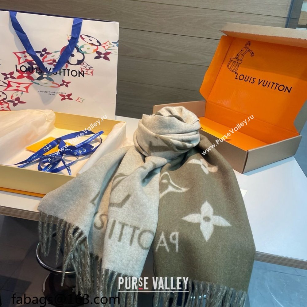 Louis Vuitton Long Scarf 45x170cm Light Green 2025 0115 (XMN-250115031)