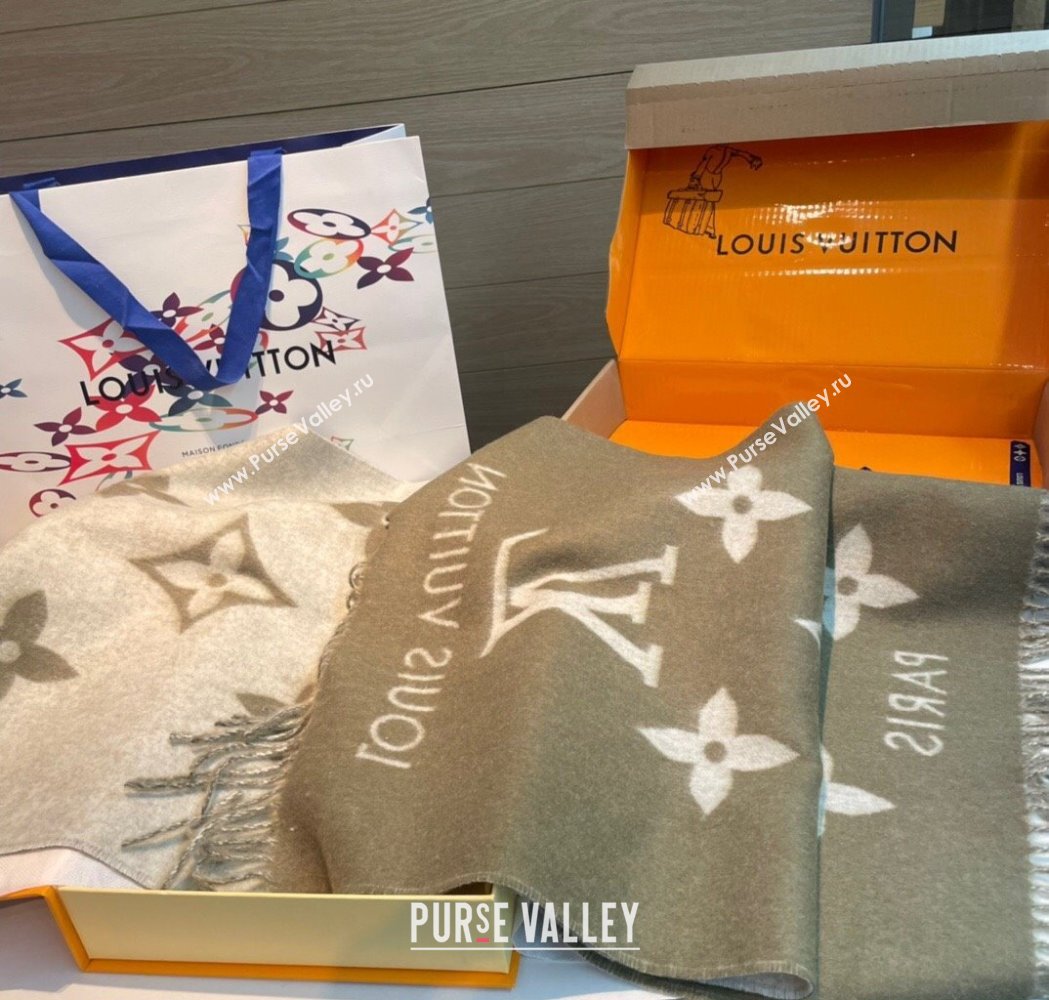 Louis Vuitton Long Scarf 45x170cm Light Green 2025 0115 (XMN-250115031)