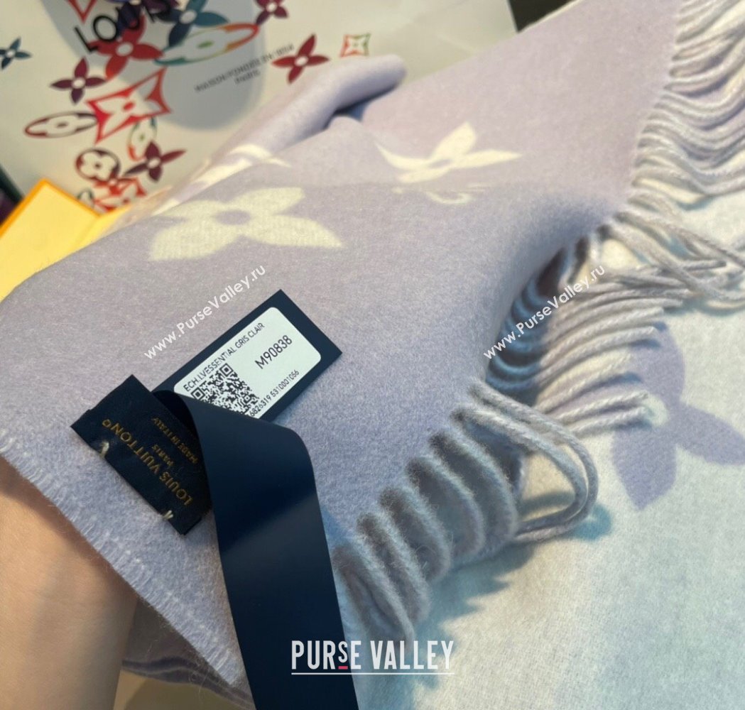Louis Vuitton Long Scarf 45x170cm Light Purple 2025 0115 (XMN-250115032)