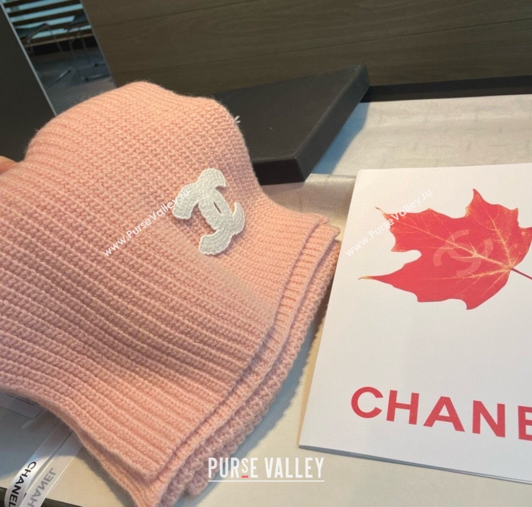 Chanel Cashmere Knit Long Scarf 30x180cm Pink 2025 0115 (XMN-250115045)
