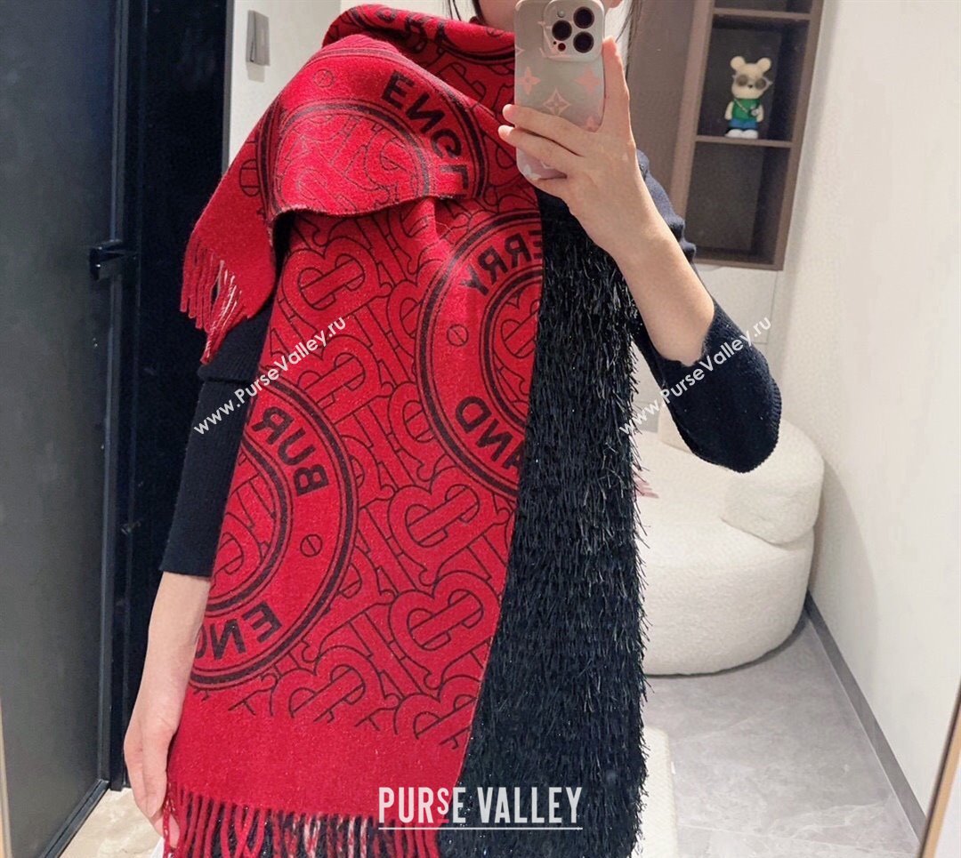 Burberry Cashmere Long Scarf 30x190cm Red 2025 0115 (XMN-250115046)