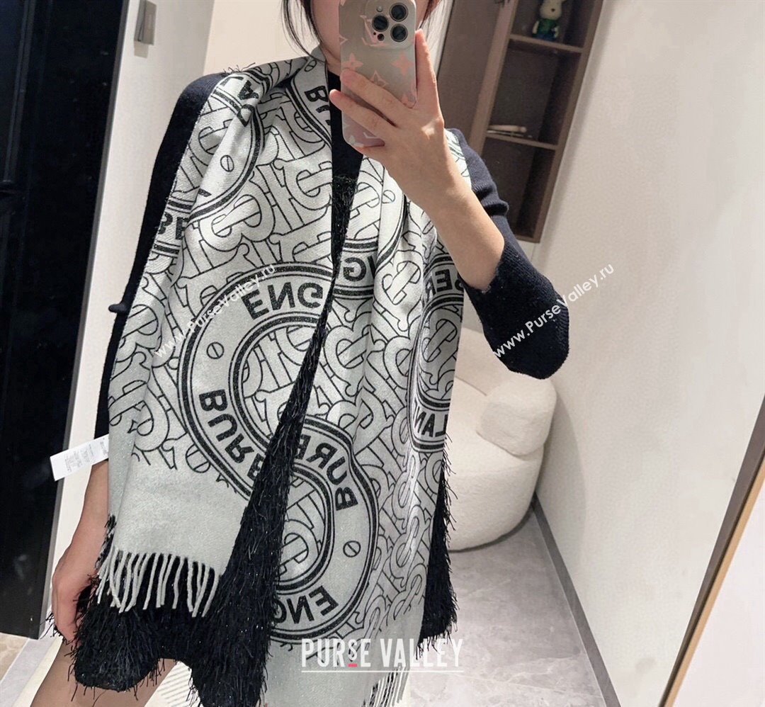 Burberry Cashmere Long Scarf 30x190cm Grey 2025 0115 (XMN-250115047)