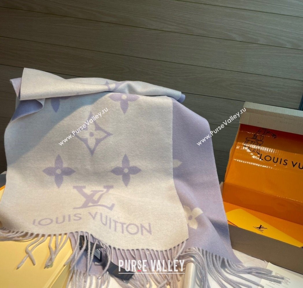 Louis Vuitton Long Scarf 45x170cm Light Purple 2025 0115 (XMN-250115032)