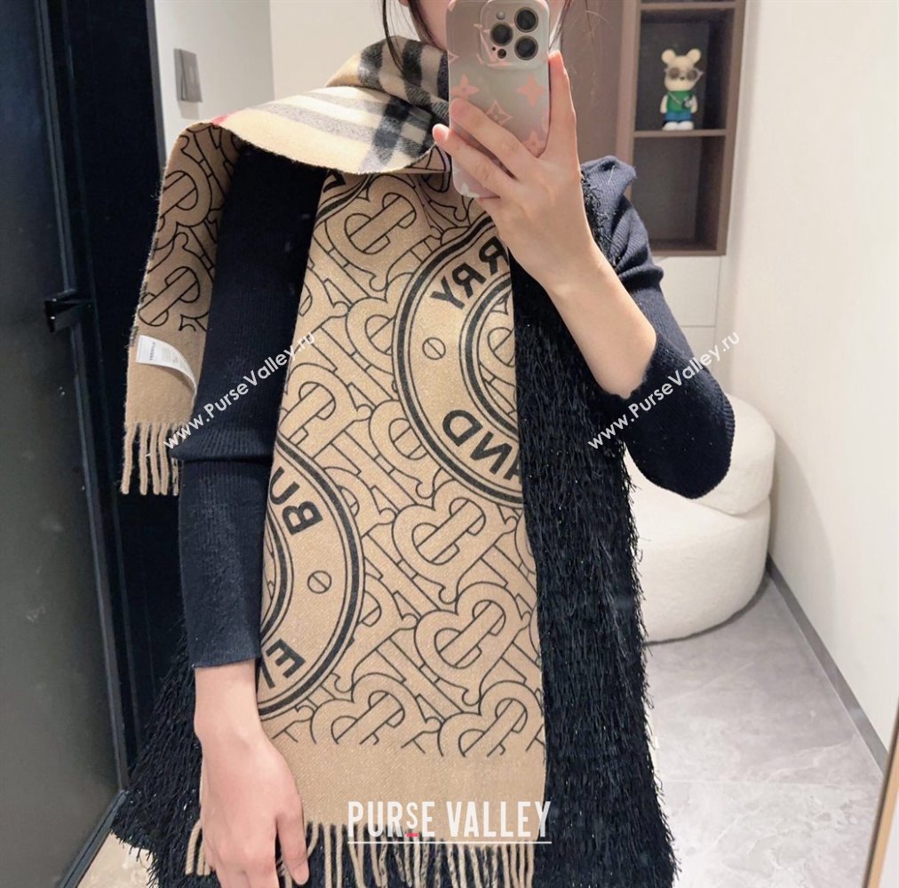 Burberry Cashmere Long Scarf 30x190cm Beige 2025 0115 (XMN-250115048)