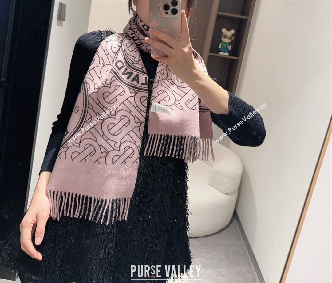 Burberry Cashmere Long Scarf 30x190cm Pink 2025 0115 (XMN-250115049)