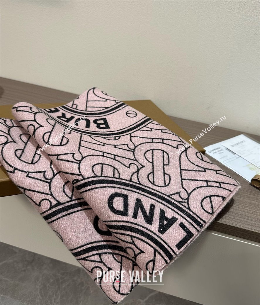 Burberry Cashmere Long Scarf 30x190cm Pink 2025 0115 (XMN-250115049)