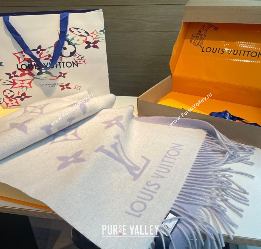 Louis Vuitton Long Scarf 45x170cm Light Purple 2025 0115 (XMN-250115032)