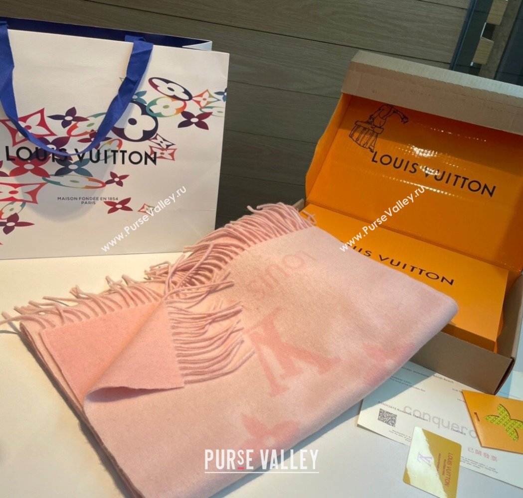 Louis Vuitton Long Scarf 45x170cm Light Pink 2025 0115 (XMN-250115030)