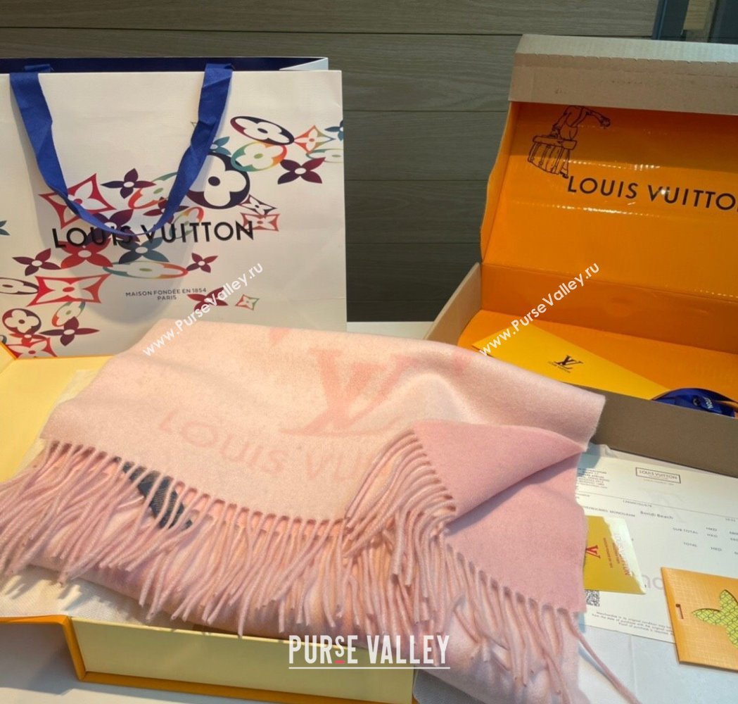 Louis Vuitton Long Scarf 45x170cm Light Pink 2025 0115 (XMN-250115030)