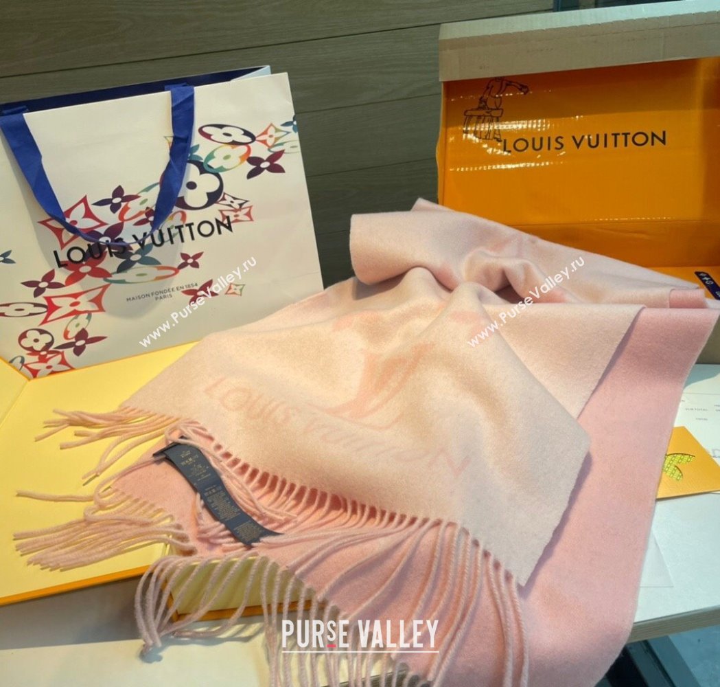 Louis Vuitton Long Scarf 45x170cm Light Pink 2025 0115 (XMN-250115030)