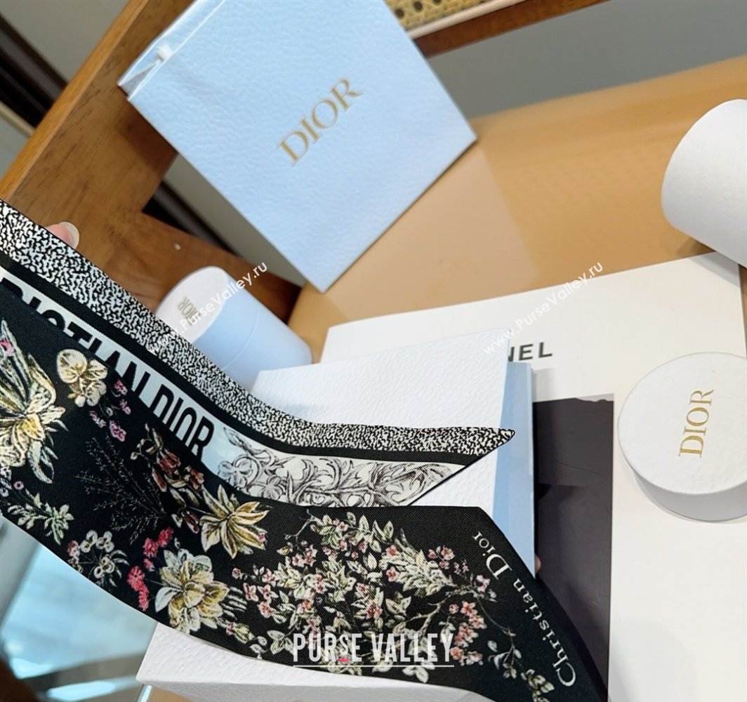 Dior Mitzah Silk Bandeau Scarf Black 2025 DR03193 (XMN-250319010)