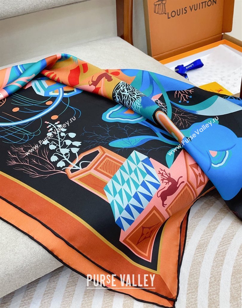Louis Vuitton Silk Square Scarf 90x90cm Orange 2025 LV031923 (SHI-250319123)