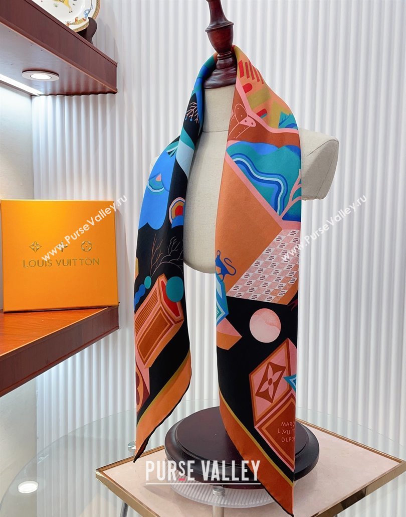 Louis Vuitton Silk Square Scarf 90x90cm Orange 2025 LV031923 (SHI-250319123)