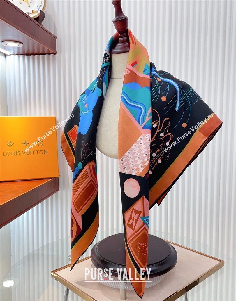 Louis Vuitton Silk Square Scarf 90x90cm Orange 2025 LV031923 (SHI-250319123)
