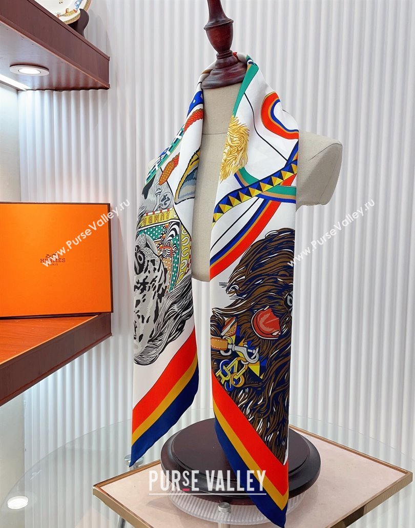 Hermes Dogs Silk Square Scarf 90x90cm Red 2025 (SHI-250319096)