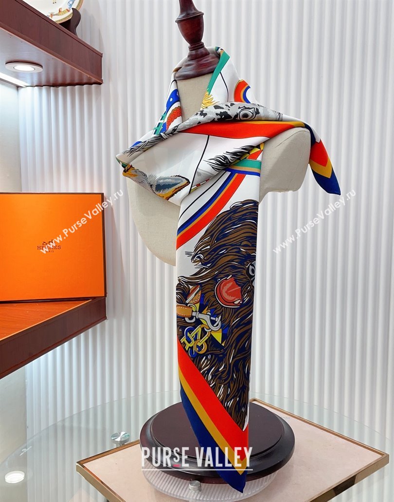 Hermes Dogs Silk Square Scarf 90x90cm Red 2025 (SHI-250319096)